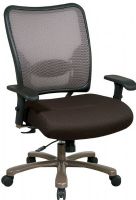 Office Star 75-M18A173C Space Latte Air Grid Back & Espresso Mesh Seat Ergonomic Chair, Thick Padded Espresso Mesh Seat and Double Latte Air Grid Back with Built-in Adjustable Lumbar Support, One Touch Pneumatic Seat Height Adjustment, Mid Pivot Knee tilt Control, Adjustable Tilt Tension Control, Height and Width Adjustable Arms with PU Pads (75M18A173C 75 M18A173C OfficeStar) 