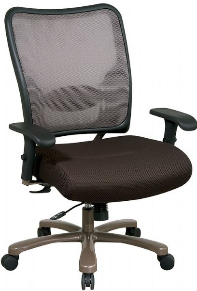 Office Star 75-M18A173C Space Latte Air Grid Back & Espresso Mesh Seat Ergonomic Chair, Thick Padded Espresso Mesh Seat and Double Latte Air Grid Back with Built-in Adjustable Lumbar Support, One Touch Pneumatic Seat Height Adjustment, Mid Pivot Knee tilt Control, Adjustable Tilt Tension Control, Height and Width Adjustable Arms with PU Pads (75M18A173C 75 M18A173C OfficeStar)