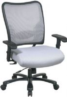 Office Star 75-M22A773 Space Shadow Air Grid Back & Shadow Mesh Seat Ergonomic Chair, Thick Padded Shadow Mesh Seat and Double Shadow Air Grid Back with Built-in Adjustable Lumbar Support, One Touch Pneumatic Seat Height Adjustment, Mid Pivot Knee tilt Control, Adjustable Tilt Tension Control, Height and Width Adjustable Arms with PU Pads (75M22A773 75 M22A773 OfficeStar) 