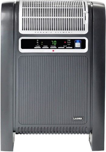 Lasko 760000 Cyclonic Ceramic Heater with Remote Control, 1500 Watts/12.7 Amp/5118 BTU High Speed, 750 Watts/6.5 Amp/2559 BTU Low Speed, Cyclonic Heat Action for Immediate Comfort, Circulates Warmth Evenly throughout the Room, Glide-System Pivot allows Warm Air Flow to be directed as needed, UPC 046013768520 (76-0000 760-000 7600-00 760 000)