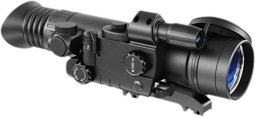 Pulsar 76018AT Sentinel GS 2.5x60 Weaver Auto Night Vision Rifle Scope, 2.5x Magnification, 60mm Objective Lens Diameter, 8 Field of view at eye relief 50 mm, Focusing Range from 5m to infinity, Detection Range 150m, Eye relief 45mm, Resolution (centre/edge FOV) 42 lines/36mm, Weaver MIL-STD-1913 rail (76018-AT 760-18AT 76018 PL76018AT PL-76018AT PL76018-AT PL76018)