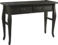 Linon 76058KRUS-01-KD-U Tahoe Console Table, Plank style table top, Two drawers for extra storage, Old world hardware, Spacious top holds your beverages, magazines, and other objects, Deep, rich dark tobacco finish, 44.02"W x 15.98"D x 30"H, Dark Brown Finish, UPC 753793897820 (76058KRUS01KDU 76058KRUS-01-KD-U 76058KRUS 01 KD U) 