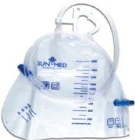 SunMed 7-6610-00 Bedside Economy 2000ml (64oz.) Urinary Drainage Bag (20 Pack), Single hook bed hanger, Anti-reflux feature, Vented bag, Sampling port & needleless access, 40” clear inlet PVC tubing, T-tap outlet device, Sterile & latex free (7661000 76610-00 7-661000) 