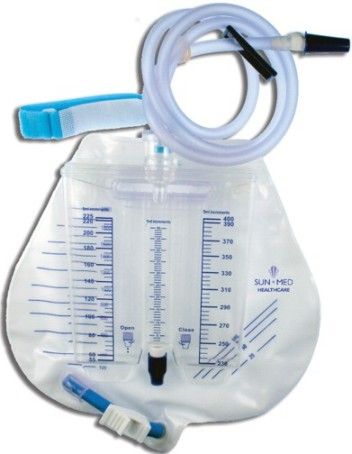 SunMed 7-6610-50 Bedside Premium 2000ml (64oz.) Urinary Drainage Bag (20 Pack), Hook bed hanger, Anti-refl ux feature, Vented Bag, Sampling port & needles access, 40 clear inlet PVC tubing, T-tap outlet device, Sterile & latex free (7661050 76610-50 7-661050)