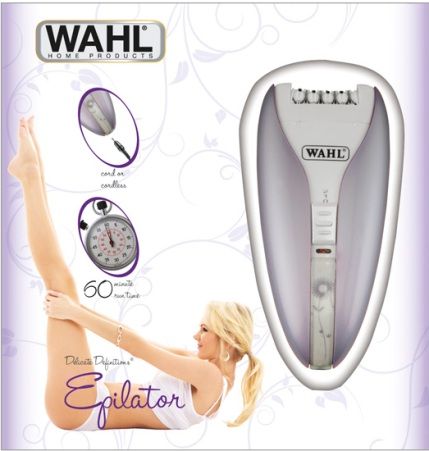 Wahl 7680-008 Cordless Body Epilator, Antibacterial Nano silver coating, Variable speed selection 2 soft and/or strong, 24 clamps that eliminate hair easy, 60 min of cordless operation, More hygienic waxing, Quick and easy use, UPC 043917000251 (7680008 7680 008 768-0008) 