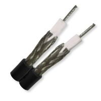 BELDEN7700AB591000, Model 7700A; 30 AWG, R59, S-Video, High-Flex, Dual Mini Coax Cable; Matte Black Color; CMP-Plenum Rated; 2-30 AWG stranded tinned copper coax; Foam FEP insulation; Tinned copper shield; Flamarrest jacket; UPC 612825188223 (BELDEN7700AB591000 TRANSMISSION CONNECTIVITY VIDEO WIRE) 
