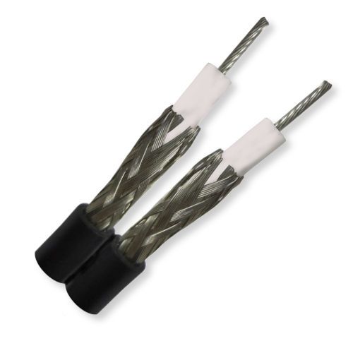 BELDEN7700AB591000, Model 7700A; 30 AWG, R59, S-Video, High-Flex, Dual Mini Coax Cable; Matte Black Color; CMP-Plenum Rated; 2-30 AWG stranded tinned copper coax; Foam FEP insulation; Tinned copper shield; Flamarrest jacket; UPC 612825188223 (BELDEN7700AB591000 TRANSMISSION CONNECTIVITY VIDEO WIRE)