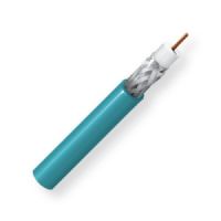BELDEN7731A0061000, Model 7731A, 14 AWG, RG11, Riser-Rated, Low-Loss Serial Digital Coax Cable; Blue, Light; RG11 14 AWG solid bare copper conductor; Foam HDPE core; Duofoil Tape and tinned copper braid shield; PVC jacket; UPC 612825357391 (BELDEN7731A0061000 TRANSMISSION SIGNAL PLUG WIRE) 
