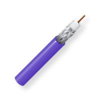BELDEN7731A0071000, Model 7731A, 14 AWG, RG11, Riser-Rated, Low-Loss Serial Digital Coax Cable; Violet; RG11 14 AWG solid bare copper conductor; Foam HDPE core; Duofoil Tape and tinned copper braid shield; PVC jacket; UPC 612825357384 (BELDEN7731A0071000 TRANSMISSION SIGNAL PLUG WIRE) 