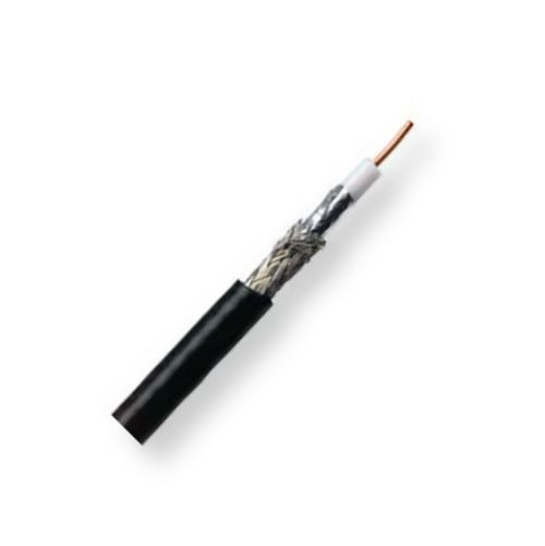 Belden 7809A 010500, Model 7809A, 13 AWG, RF 300 Wireless, Coax Cable; Black; Solid 0.072-Inch Bare Copper conductor; Gas-injected foam HDPE insulation; Duobond II Tape and Tinned Copper braid shield; Polyethylene jacket; For Indoor use; UPC 612825189749 (BTX 7809A010500 7809A 010500 7809A-010500 BELDEN)