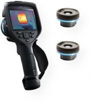 FLIR 78514-1301-NIST Model E86-24-14-NIST Advanced Thermal Imaging Camera, Black, 24 and 14-degree NIST Calibrated Lenses; UltraMax and MSX ensure crisp, vibrant thermal images; 4 in., 640 x 480 pixel touchscreen LCD with auto-rotation; 5 MP, with built-in LED photo/video lamp; Removable SD card; Rechargeable Li-ion battery, more than 2.5 hours typical use (FLIR785141301NIST FLIR 78514-1301-NIST E86-24-14-NIST TERMAL CAMERA) 