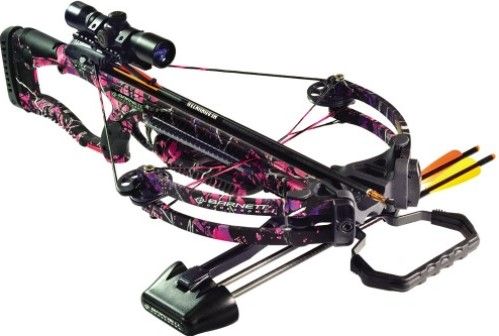 Barnett 78629 Lady Raptor FX Crossbow Package, Pink, 150 lbs Draw Weight, 97 Ft. lbs of Energy, 12.5