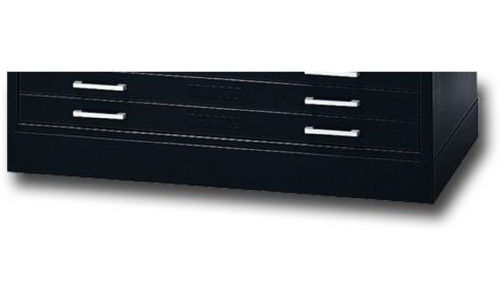 Mayline 7868WB Flush Base C-File Black; Self-contained steel files have integrated caps and can be bolted together for stacking; Drawers have front metal plan depressor and rear hood to keep documents flat and orderly; The drawer fronts are a double-wall construction; Black 4