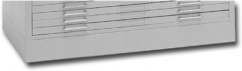 Mayline 7868WG Flush Base C-File Gray; Self-contained steel files have integrated caps and can be bolted together for stacking; Drawers have front metal plan depressor and rear hood to keep documents flat and orderly; The drawer fronts are a double-wall construction; Gray 4