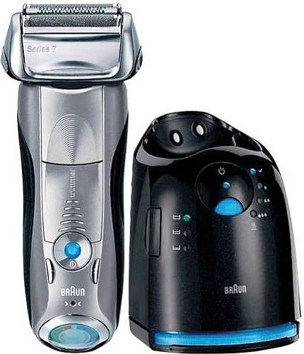 Braun 790CC-4 Series 7 Mens 3 Blade Foil Shaver; Innovative Pulsonic Technology with 10000 micro vibrations to help capture more hair; 3 Personalization Modes for a more individual shave, from sensitive to intensive; ActiveLift captures flat-lying hair in problem areas for a smooth & precise shave; Pivoting shaving head; Flexible cutting elements; UPC 069055859599 (790CC4 790-CC4 790-CC-4 790CC 4)