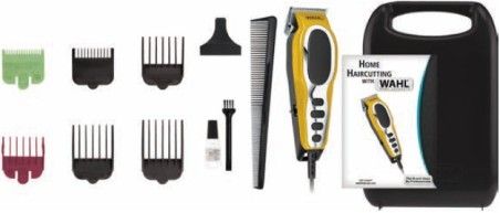 Wahl 79111-1008 Close Cut Pro Ultra-Close Hair Cutting Grooming Kit; Great for facial sha ving, beard trimming, and hair cuts; Patented zer o overlap blades f or ultra close cuts; Includes: Multi-cut Clipper, Blade Guard, Durable Storage Case, Barber Comb, Cleaning Brush, Blade Oil, 6 Clipper Guide Combs (1.5mm, 3mm, 4.5mm, 6mm, 10mm and 13mm) and Instructions; UPC 043917002361 (791111008 79111 1008) 