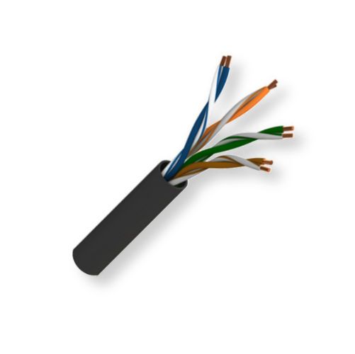 Belden 7923A 0101000, Model 7923A, 24 AWG, 4-Bonded-Pair; DataTuff Industrial Ethernet Cat 5e Cable; Black Color; CMR-Riser Rated; Bare Copper conductors; PO Insulation; PVC Outer Jacket; MSHA-CMR Rated; UPC 612825191353 (BTX 7923A0101000 7923A 0101000 7923A-0101000 BELDEN)