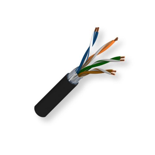 BELDEN7929A0101000, Model 7929A; 4-Bonded-Pair, 24 AWG, Industrial Ethernet Cat 5e Cable; Black Color; Riser-CMR and CMG Rated, 4 Bonded-Pair, 24AWG Bare Copper; PO Insulation; Overall Beldfoil Shield; PVC Outer Jacket; UPC 612825191520 (BELDEN7929A0101000 TRANSMISSION CONNECTIVITY INDUSTRIAL WIRE)