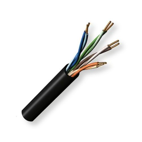 BELDEN7940A0101000, Model 7940A, 23 AWG, 4-Bonded-Pair, Industrial Ethernet Cat 6e Cable; Black Color; Riser CMR-Rated, CMX-Rated; 4 Bonded-Pair 23 AWG Bare Copper conductors; PO Insulation; PVC Outer Jacket; UPC 612825191827 (BELDEN7940A0101000 TRANSMISSION CONNECTIVITY WIRE CONDUCTOR)