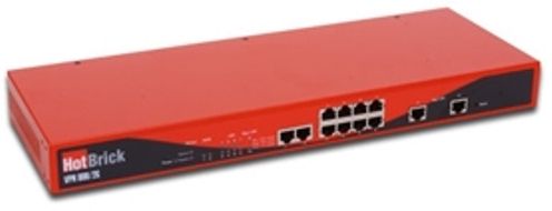 HotBrick 800/2G model VPN 800/2G Dual WAN VPN Firewall Appliance, 8x 10/100 & 2x GIGA LAN ports for internet share, SPI firewall protects against DoS attacks, NAT Firewall ensures your privacy, Supports multiple IP addresses, Access control for 5 user groups, 2 10/100 Mbps WAN Ports,8 10/100, 2 Giga LAN Ports, 16 Mb/2Mb Rom RAM, 8 Mb FLASH (800 2G  800-2G)