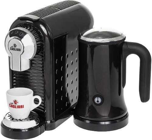 Caffe Cagliari 8004413900249 Carina Italian Coffee Espresso Machine w/ Milk Frother, Black; Beautifully easy to use, crafted and simplistic design functions ensure that that you can easily perfect the ideal taste and flavor that you desire from your cup of coffee; Soft touch display; Easy water tank refill system; Fully automatic extraction process make at-home brewing a breeze (800-4413900249 800441-3900249 800441390-0249 8004413900-249)