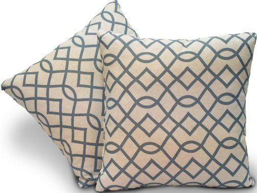 Innovex 8007-6P Bella Pillows, Bella Collection, Cream Color, Swirl Pattern, 17