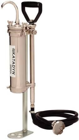 Katadyn 8016389 KFT Expedition High Capacity Water Filter System; 26000 gal / 100000 liters Capacity; 0.2 micron ceramic depth filter (cleanable) technology; Ideal for large groups and relief organizations; Indestructible and easy to use; Best choice for expeditions, River Raftings, Camps, etc.; Includes Prefilter and carry bag; UPC 604375163898 (80-16389 801-6389 8016-389 80163-89)
