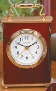 River City Clocks 802-366 6 5/8" x 4" Carriage Clock with Alarm, Rosewood Finish (802366 802 366) 