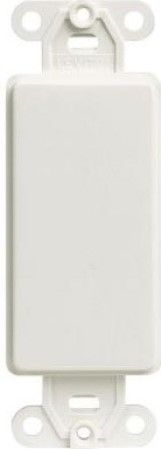 Leviton 80414-W QuickPort Decora Multimedia Insert, White, Blank Insert Ports; Sleek, versatile and convenient, they now come in a midway size that gives even greater coverage, and can hide unsightly wall surface irregularities; UPC 078477789964 (80414W 80-414-W 804-14-W 80414)