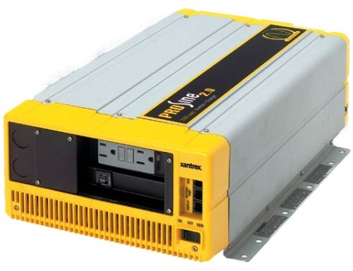Xantrex 805-2000 Prosine 2.0 2000 Watt Sine Wave Inverter/Charger, 100 A power factor corrected multistage charger, True sine wave output (crystal controlled); Built-in 30 A transfer switch automatically transfers between inverter power and incoming AC power; Series stackability for 120/240 VAC (requires two units); UPC 715535520007 (8052000 805-200 805200 805 2000)