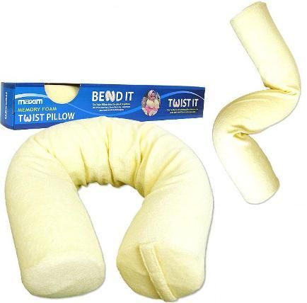 Maxim 80-55019 Medical Memory Foam Customizable Twist Pillow, Customizable shape provides comfortable support exactly where you need it, High quality memory foam designed to help prevent pain and stiffness in your neck, back and shoulders, 26 x 4 x 4 inches Measures, UPC 844296022625 (80 55019 8055019)