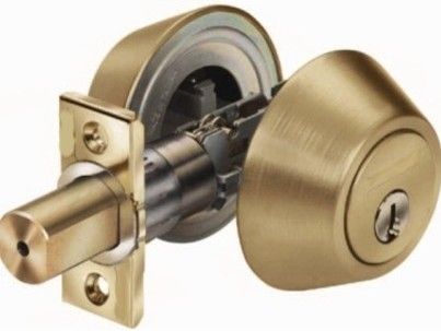 Legend Hardware 809254 Commercial Double Cylinder Deadbolt, Contractor Series, Polished Brass Finish US32D, Fits 1-3/8in to 1-3/4in Door, SC1 Keyway, Cylinder 6 Pin Keyed 5 Solid Brass, Backset 2-3/8in Latch Included, UPC 0-76335-89254-2 076335892542 (809-254 809 254)