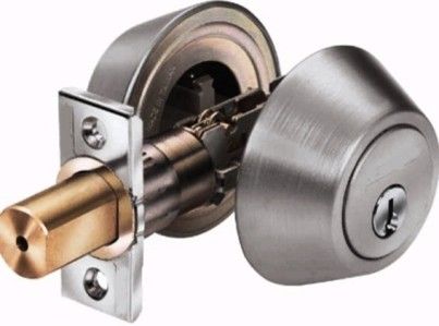 Legend Hardware 809255 Commercial Double Cylinder Deadbolt, Contractor Series, Satin Stainless Steel Finish US32D, Fits 1-3/8in to 1-3/4in Door, SC1 Keyway, Cylinder 6 Pin Keyed 5 Solid Brass, Backset 2-3/8in Latch Included, UPC 0-76335-89255-9 076335892559 (809-255 809 255)
