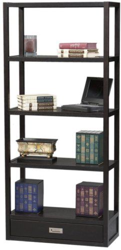 Linon 81020c70 01 Kd U Alden Black Ash Bookcase Black Ash Finish