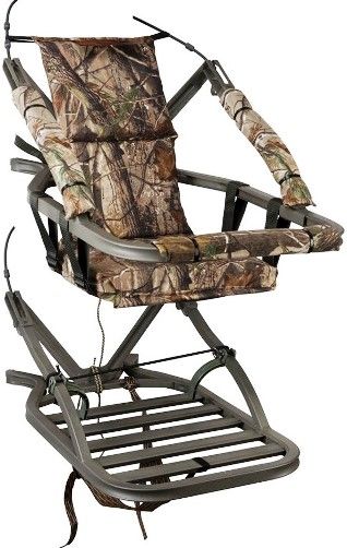 Summit 81119 Goliath SD Climbing Treestand; Comes complete with a 4-point safety harness; RapidClimb Stirrups, and all necessary pads, hardware, ropes and straps; 350 pounds Maximum Weight Capacity; Mossy Oak Breakup Infinity Camo; Aluminum 5-Channel Platform Frame with Dead Metal, Sound Deadening (SD) Technology; UPC 716943811190 (81-119 811-19)