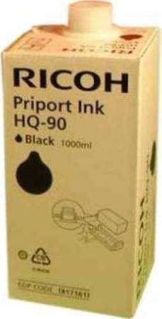 Ricoh 817161 Genuine Black Priport Ink Cartridge, 1000cc, One Catrdige, for use with Ricoh HQ7000 & HQ9000 Digital Duplicators (817-161 817 161)