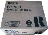 Ricoh 817567 Model JP-12SV2 Priport Master Roll (2 Pack) for use with Priport JP-1230 and JP-1235 Printer Digital Duplicators; Dimensions 240mm x 125m; New Genuine Original OEM Ricoh Brand, UPC 708562515986 (81-7567 817-567 8175-67 JP12SV2 JP 12SV2)  
