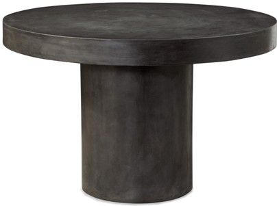 Bassett Mirror 8180-700B-T Manao Dining Table, Black Concrete, Size 47