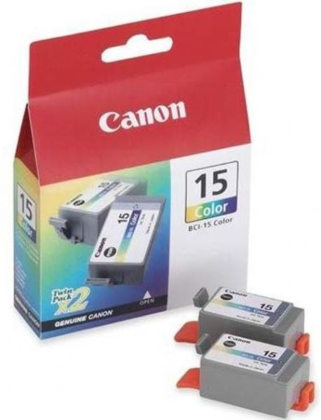 Canon 8191A003 model BCI-15CLR i70 i80 Color Ink Tank (2 Pack), For use with Canon i80 & i70 portable photo printers, Inkjet Print Technology, Non-refillable Refillable, New Genuine Original OEM Canon Brand, UPC 013803020892 (8191A-003 8191A 003 8191-A003 8191 A003 BCI 15CLR BCI15CLR)
