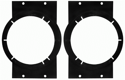 Metra 82-3300 95 Chevy Cavalier Adapter - Pair, Speaker Adaptor Plates  Pair, Adapts a 5 1/4 Inch Or 6 /12 Inch Speakers To Front Door Speaker Location, UPC 086429020607 (823300 8233-00 82-3300)