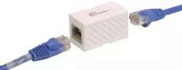 Vanco 820355 Category 5E In-Line Coupler, White Color; Use to Extend the Length of Two Category 5E Networking Cables; Meets and Maintains EIA/TIA T568 A/B Standards; 8-Position, 8-Conductor; RJ45 Female Jacks on Each End; UL Listed; Dimensions 1.8" x 1" x 1"; Shipping Weight 0.2 Lbs; UPC 741835070850 (VANCO820355 VANCO-820355 820355)  