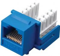 Vanco 820423 Category 5E 90 Degree Keystone Inserts; Innovative Pyramid Shaped Punch-Down Block for Easy Conductor Insertion; Compatible with Leviton, ICC, Allen Tel and Many Others; 90 Degree, 110 Style IDC Punch Down; Accepts 23-24 AWG Solid Cable; Accepts T568A or T568B Standard Wiring; 50 Microns Gold Plating; Meets EIA/TIA 568B.1; Includes Dust Cover; UL Listed; White Color; Dimensions 0.5" X 0.8" X 1.3"; Shipping Weight 0.21 Lbs; UPC 741835058186 (VANCO820423 VANCO-820423 820423)  