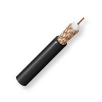 Belden 8221 0101000, Model 8221; 22 AWG, RG59, Analog Video Coax Cable; Black Color; 22 AWG solid bare copper-covered steel conductor; Foam polyethylene insulation; Bare copper braid shield; PVC jacket; UPC 612825355502 (BTX 82210101000 8221 0101000 8221-0101000 BELDEN) 