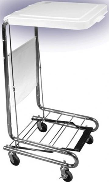 Drive Medical 13070 Hamper Stand With Poly Coated Steel; Chrome Primary Product Color; Steel Primary Product Material; 19.5