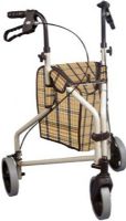 Drive Medical 199 Winnie Lite Supreme 3 Wheel Walker Rollator, 3 Number of Wheels, 38" Max Handle Height, 31" Min Handle Height, 300 lbs Product Weight Capacity, Easy, one-hand folding, Comes standard with carry pouch, Handles easily adjust in height with self-threading knob, 7.5" casters with soft-grip tires are ideal for indoor and outdoor use, UPC 822383108834, Tan Plaid Primary Product Color, Aluminum Primary Product Material (199 DRIVEMEDICAL199 DRIVEMEDICAL-199 DRIVEMEDICAL 199) 