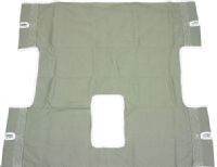 Drive Medical 13061 Bariatric Heavy Duty Canvas Sling With Commode Cutout; Solid Design; 2 Sling Points; Canvas Material; 2 or 6 Cradle Points; 600 lbs Product Weight Capacity; Dimensions 1" x 39" x 39"; Weight 4 lbs; UPC 822383110394 (DRIVEMEDICAL13061 DRIVE MEDICAL 13061 BARIATRIC HEAVY DUTY CANVAS SLING COMMODE CUTOUT) 