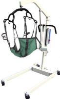 Drive Medical 13244 Bariatric Battery Powered Electric Patient Lift with Four Point Cradle and Rechargeable, Removable Battery, No Wall Mount, 2" Base Clearance, 4.5" Base Height, 45.75" Base Width, 25" Base Width Closed, 1 - 24V Batteries, 36"-75.5" Boom Height, 3" Front/4" Rear Casters, 600 lbs Product Weight Capacity, Ideal for home-care use, Extra wide coated cradle with 360-degree rotation with 4-point hook up, UPC 822383118086 (13244 DRIVEMEDICAL13244 DRIVEMEDICAL-13244 DRIVEMEDICAL 13244) 