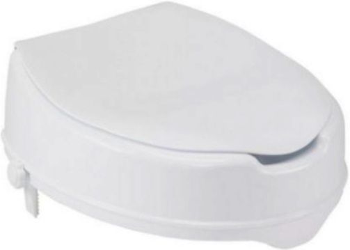 Drive Medical 12063 Raised Toilet Seat With Lock And Lid, 2