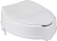Drive Medical 12065 Raised Toilet Seat With Lock And Lid, 4"; Designed for individuals who have difficulty sitting down or standing up from the toilet; Heavy-duty molded plastic construction; Locking device with larger, heavy-duty "worm screw" and locking plate for a safe; Lightweight and portable; Fits most toilets; No tools required for installation; Easy-to-clean; Dimensions 4" x 16" x 14"; Weight 5.25 lbs; UPC 822383136721 (DRIVEMEDICAL12065 DRIVE MEDICAL 12065 RAISED TOILET SEAT LOCK LID) 