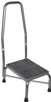 Drive Medical 13062-1SV Heavy Duty Bariatric Footstool With Non Skid Rubber Platform And Handrail; Attractive, easy to maintain silver vein finish; Non-skid ribbed rubber platform; Constructed of durable 1 steel tubing with cross brace for extra strength; Dimensions 34" x 13.25" x 17"; Weight 11.00 lbs; UPC 822383141947 (DRIVEMEDICAL130621SV DRIVE MEDICAL 13062-1SV HEAVY DUTY BARIATRIC FOOTSTOOL NON SKID RUBBER PLATFORM HANDRAIL) 